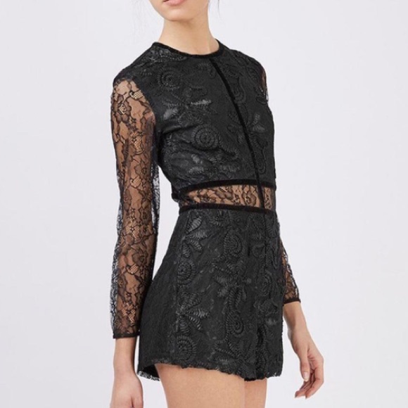 Topshop Black Lace Romper